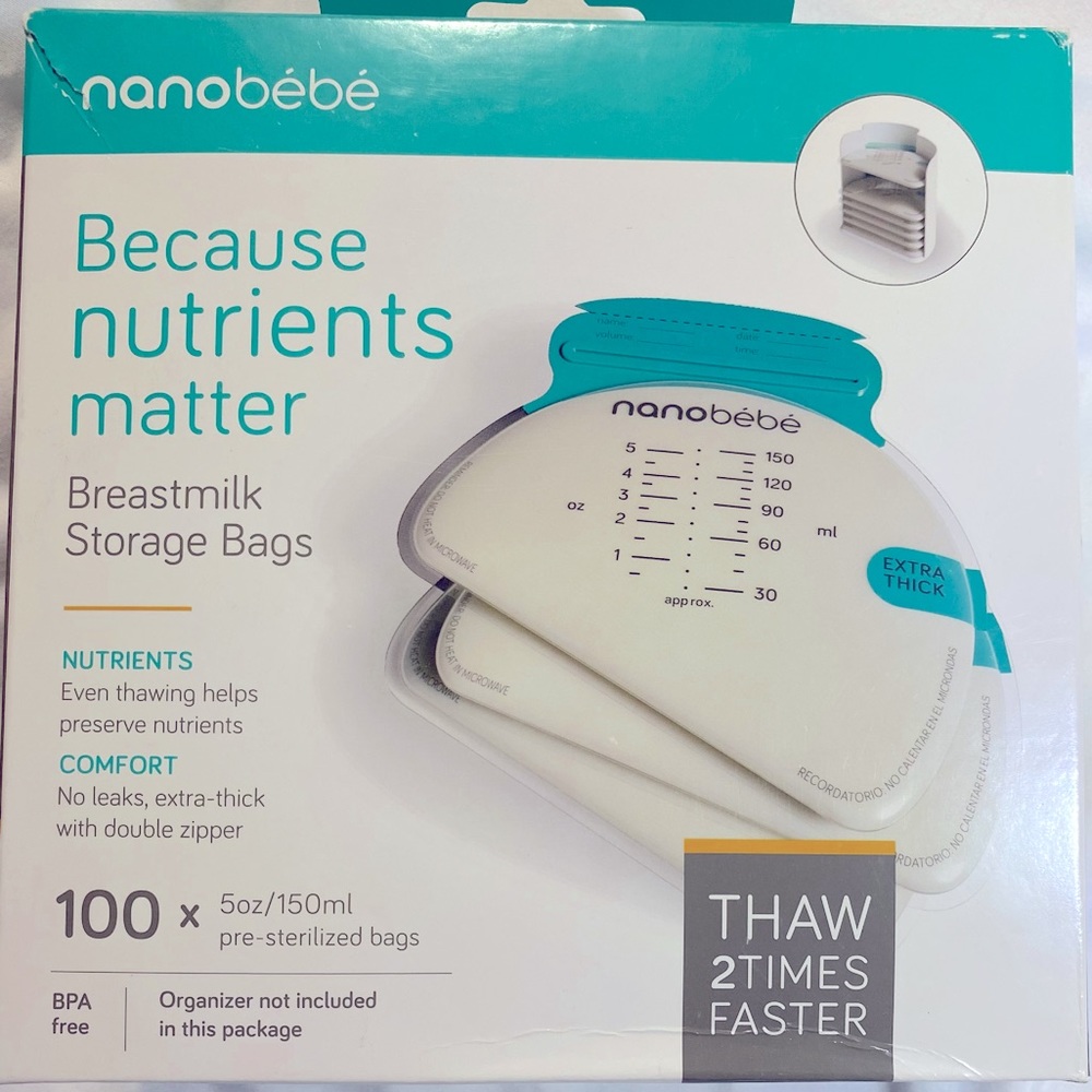 Nanobebe 100 Breastmilk Storage Bags Refill Pack